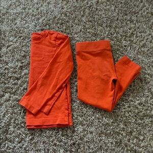 Primary orange long sleeve and leggings set